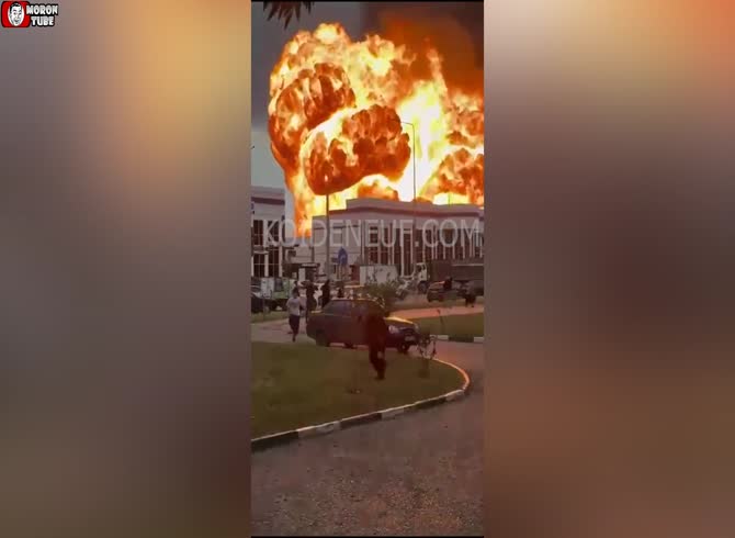 Video :Amazing explosion at a Chechen petrol station